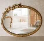Bird Oval Silver Wall Mirror / Handmade Resin Frame / 21x26 inches - Image 6