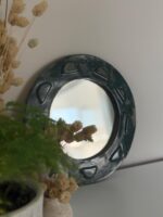 Handmade Ceramic Wall Mirror, Boho Clay Mirror, Rustic Pottery Frame, Unique Home Decor - Image 5