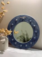 Handmade Ceramic Wall Mirror, Boho Clay Mirror, Rustic Pottery Frame, Unique Home Decor - Image 7