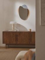 Asymmetric Wall Squiggle Mirror: Bronze & Smoked Glass, Modern Floating Decor - Image 3