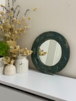 Handmade Ceramic Wall Mirror, Boho Clay Mirror, Rustic Pottery Frame, Unique Home Decor - Image 2