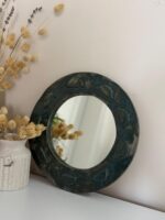 Handmade Ceramic Wall Mirror, Boho Clay Mirror, Rustic Pottery Frame, Unique Home Decor - Image 6