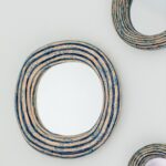 Handmade Ceramic Wall Mirror, Asymmetrical Pottery Mirror Art - Image 4