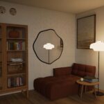 Modern Mirror Decor with Metal Frame, Asymmetrical Wall Mirror - Image 5