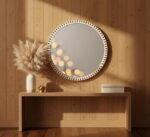 Round Bone Inlay Mirror | Handcrafted Wall Mirror | Bohemian Home Decor - Image 3