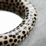 Round Ceramic Mirror with Dots, Handmade Wall Mirror, Boho Eclectic Vanity Mirror, Decorative Ceramic Frame Mirror, Modern Funky Home Decor - Image 3