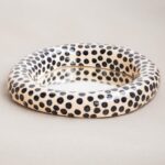 Round Ceramic Mirror with Dots, Handmade Wall Mirror, Boho Eclectic Vanity Mirror, Decorative Ceramic Frame Mirror, Modern Funky Home Decor - Image 2