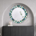 Tempered Glass Round Wall Mirror: Modern Bathroom Decor for Over Sink