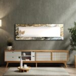 Marble Theme Abstract Tempered Glass Wall Mirror: Modern Living room & Bathroom Home Decor - Image 5