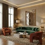 Decorative Geometric Circle Wall Mirror with MDF Frame for Industrial Modern Interiors - Image 6