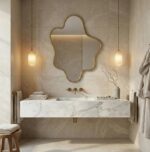 Squiggle Mirror Asymmetrical Wall Mirror – Modern Abstract Home Decor, MDF Frame - Image 5