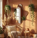 Squiggle Mirror Asymmetrical Wall Mirror – Modern Abstract Home Decor, MDF Frame - Image 7