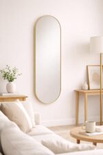Oval Gold Arched Wall Mirror: Modern Entryway Hallway Decor - Image 5
