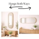 Oval Gold Arched Wall Mirror: Modern Entryway Hallway Decor - Image 3