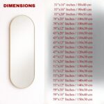 Oval Gold Arched Wall Mirror: Modern Entryway Hallway Decor - Image 2
