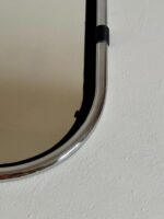 Vintage Chrome Space Age Oval Wall Mirror / Mid Century Modern / Italy / 1970s - Image 6