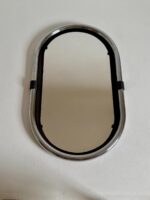 Vintage Chrome Space Age Oval Wall Mirror / Mid Century Modern / Italy / 1970s - Image 5