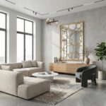 Decorative Geometric Circle Wall Mirror with MDF Frame for Industrial Modern Interiors - Image 5