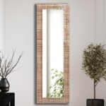 Extra Large Full Length Brown Color Wall Mirror: Tempered Glass, Living Room Home Decor