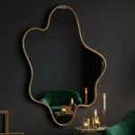 Squiggle Mirror Asymmetrical Wall Mirror – Modern Abstract Home Decor, MDF Frame