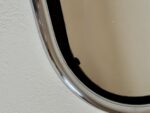 Vintage Chrome Space Age Oval Wall Mirror / Mid Century Modern / Italy / 1970s - Image 7