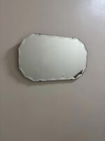 Vintage Art Deco Frameless Bevelled Wall Mirror – Octagoanal Scalloped Mirror