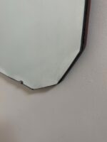Vintage Art Deco Frameless Bevelled Wall Mirror – Octagoanal Scalloped Mirror - Image 5