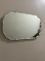 Vintage Art Deco Frameless Bevelled Wall Mirror – Octagoanal Scalloped Mirror - Image 7