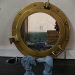12” Nautical Porthole Mirror – Brass Finish Round Wall Mirror – Coastal Beach House Décor - Image 6