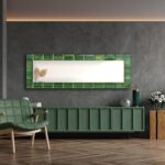 Green Color Large Tempered Glass Full Length Wall Mirror - Modern Living Room & Bathroom Decor - Image 6