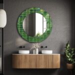 Green Color Large Tempered Glass Full Length Wall Mirror - Modern Living Room & Bathroom Decor - Image 4
