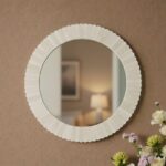 Handmade Bone Inlay Round Wall Mirror, Luxury Home Decor - Image 5