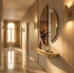 Round Wall Mirror: Set Half Moon Crescent Semi Circle Two Piece Pair Hanging - Image 5