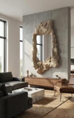 Stone Effect Wall Mirror - Image 2
