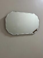 Vintage Art Deco Frameless Bevelled Wall Mirror – Octagoanal Scalloped Mirror - Image 2