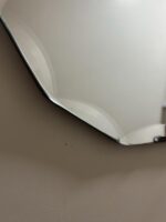 Vintage Art Deco Frameless Bevelled Wall Mirror – Octagoanal Scalloped Mirror - Image 3