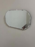 Vintage Art Deco Frameless Bevelled Wall Mirror – Octagoanal Scalloped Mirror - Image 6