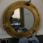12” Nautical Porthole Mirror – Brass Finish Round Wall Mirror – Coastal Beach House Décor - Image 5