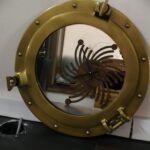 12” Nautical Porthole Mirror – Brass Finish Round Wall Mirror – Coastal Beach House Décor - Image 7