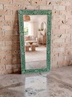 Mother of pearl Mirror Floral Design Rectangular Full Length Home Decor - Image 7