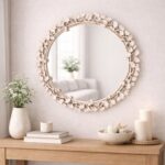 Clove Design, Vintage Pearl Accent Handmade Resin Wall Mirror