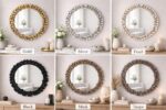Clove Design, Vintage Pearl Accent Handmade Resin Wall Mirror - Image 7