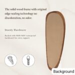 Mid Century Modern Asymmetrical Mirror | 22"x48" Irregular Wood Wall Decor - Image 6