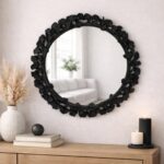 Clove Design, Vintage Pearl Accent Handmade Resin Wall Mirror - Image 4