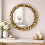 Clove Design, Vintage Pearl Accent Handmade Resin Wall Mirror - Image 3