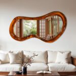 Custom Order Epoxy Multi Color Asymmetical Mirror, Irregular Mirror, Entryway Mirror, Wall Mirror, Mid Century Modern Mirror,Handmade Mirror