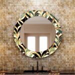 Round Bathroom Mirror, Modern Vanity Wall Mirror for Sink, Decorative Round Mirror for Living Room or Bathroom, Minimalist Home Decor