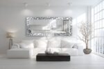 Mosaic Tempered Glass Wall Mirror, Modern Stone Decorative Mirror, Luxury Neutral Decor - Image 7