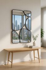 Gold Irregular Organic Wall Mirror | Abstract Asymmetrical Mirror Cluster - Image 6