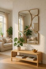 Gold Irregular Organic Wall Mirror | Abstract Asymmetrical Mirror Cluster - Image 2